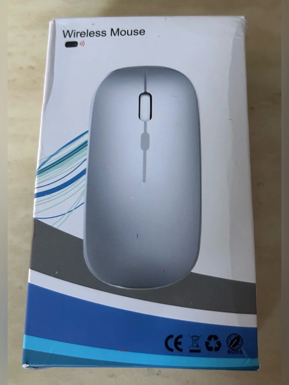 Wireless White Optical Mouse - Slim Design